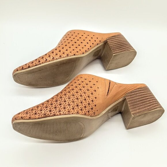 Spring Step Arlyse Tan Leather Mules Size 41 - Picture 7 of 9